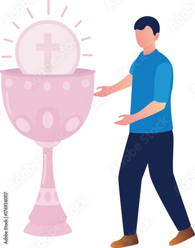 The man doing chirstmis celebrating