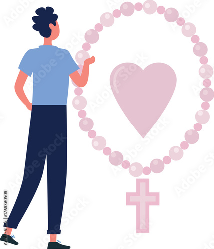 The man is telling about blessing