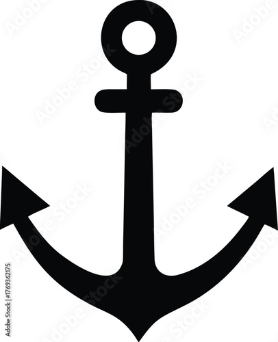 anchor silhouette vector illustration