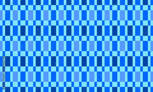 Green and blue tone Checkerboard repeat pattern, replete image, design for fabric design printing