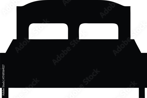 bed vector silhouette illustration