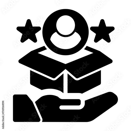 Delivery Process Package Management icon from the Customer Development icon collection (Glyph Style)