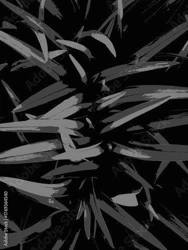 Elegant abstract bamboo leaves pattern design for modern interiors, serene botanical art evoking peaceful zen gardens, stylish natural textures for sophisticated backgrounds and organic designs