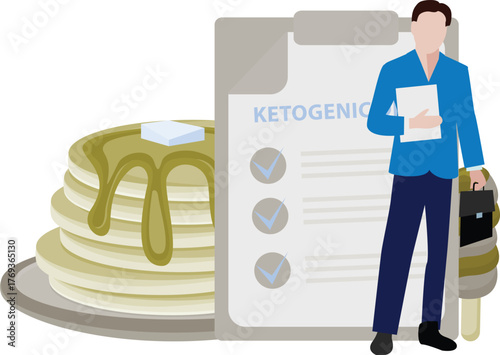 A dietitian pointing ketogenic diet