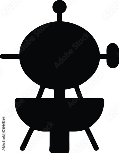 Silhouette of a satellite 