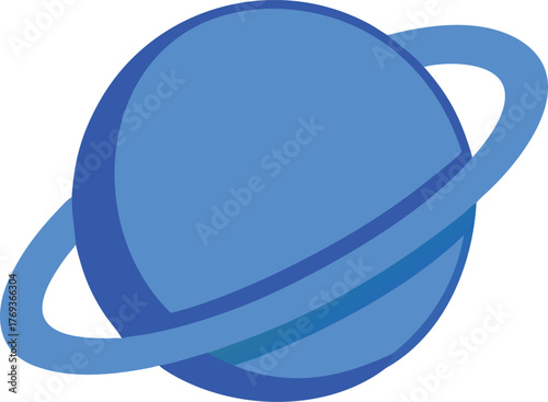 blue saturn vector illustration