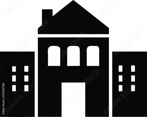 building vector silhouette