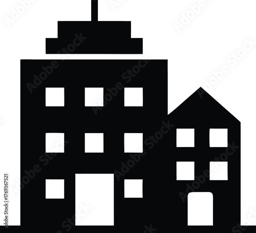 building vector silhouette