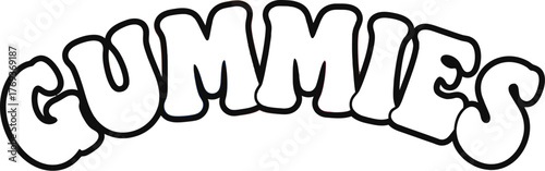 Colorful gummies candy delicious sweet treat confectionery design