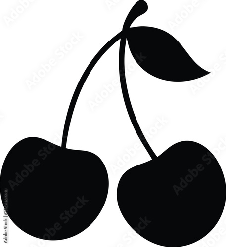 cherry vector art with a white background  nothing