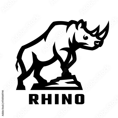 Wild rhinoceros logo.
