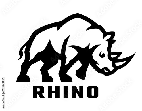 Wild rhinoceros logo.