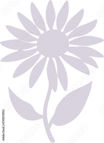 coneflower silhouette vector illustration