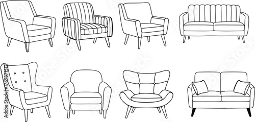 Colorful sofa and chair collection furniture design ideas home