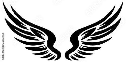 Wing tattoo silhouette