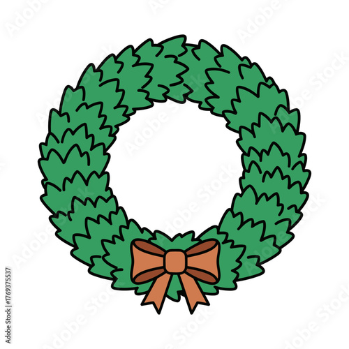 Festive Green Wreath Decoration