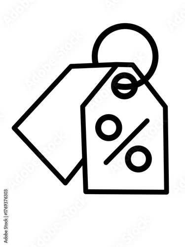 Editable price and discount label vector icons. Part of a comprehensive icon set. Perfect for web and app interfaces, presentations, infographics, etc.