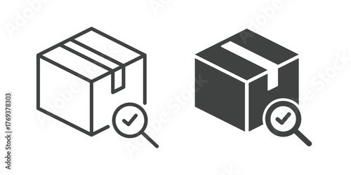 Quality control Icon. Line and glyph solid icon