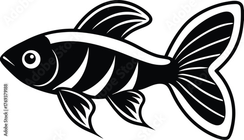 guppy fish logo silhouette 