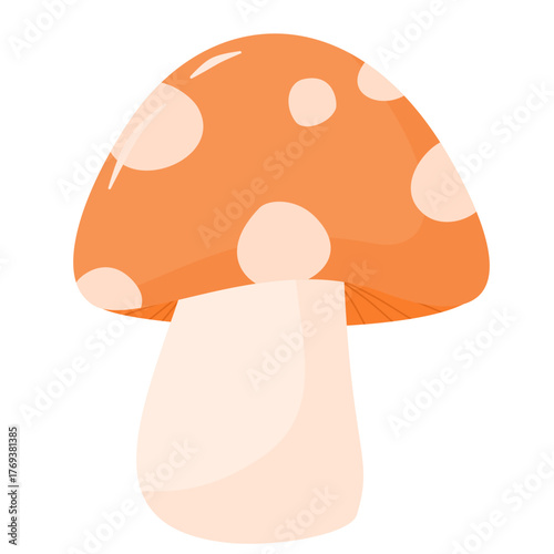 An orange mushroom
