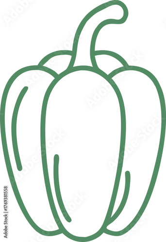 just a capsicums vector art with a white backgroun
