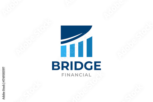 Modern Bridge Financial Logo Design