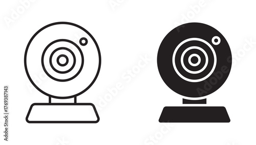 webcam camera icon, vector illustration .