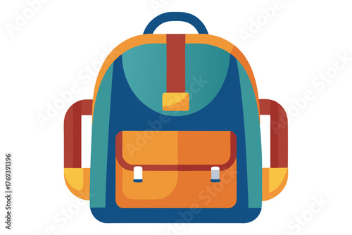vector illustration of a backpack