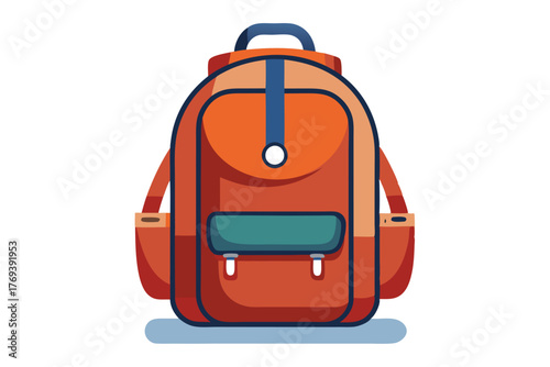 red school backpack
