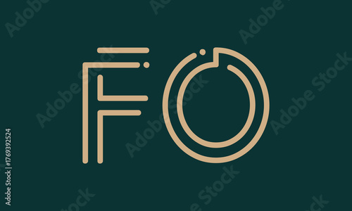 FO F fo initial logo | initial based abstract modern minimal creative logo, vector template image. luxury logotype logo, real estate homie logo. typography logo. initials logo