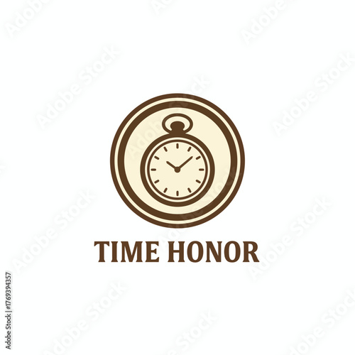 Vintage Pocket Watch Time Honor Logo