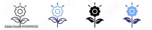 spring icon set multiple style