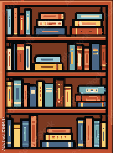 Aa shelf with books on it