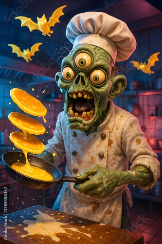 Zombie Chef Monster Makes Pancakes