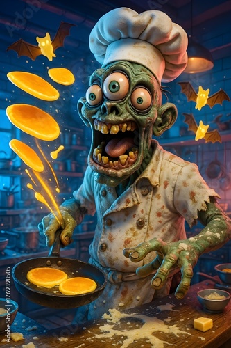 Zombie Chef Monster Makes Pancakes