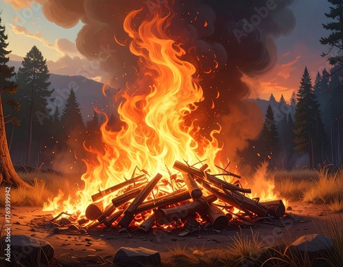 Il Fuoco, uno degli elementi naturali di forza, luce e calore