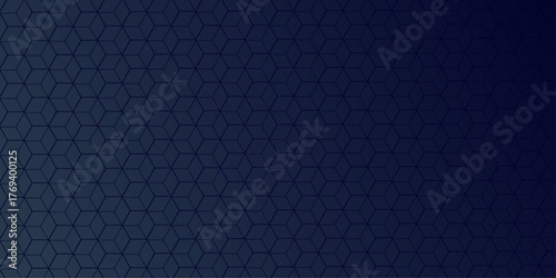 Wallpaper Mural dark blue Hexagon Net Pattern Background. Gradient, 3D Render artwork. Hexagon mosaic background Modern stylish abstract texture. Repeating striped line elements wallpaper backdrop Vector illustration Torontodigital.ca