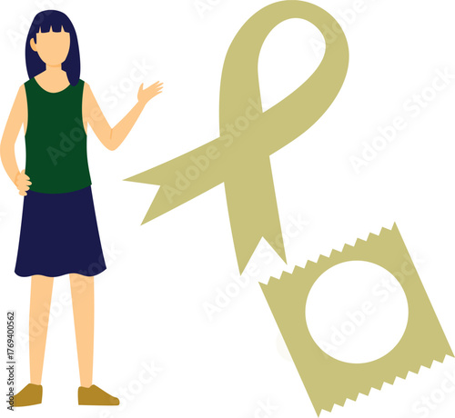 Girl is pointing sex education.