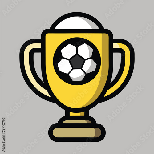 Illustration of a soccer trophy, perfect for sports events