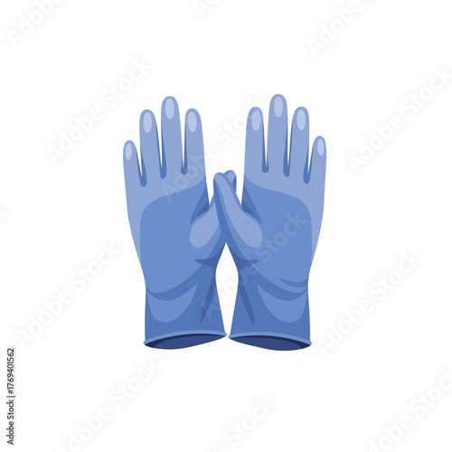 Blue Medical Gloves Illustration for Protection and Hygiene