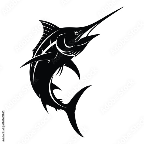 vector image of a marlin fish