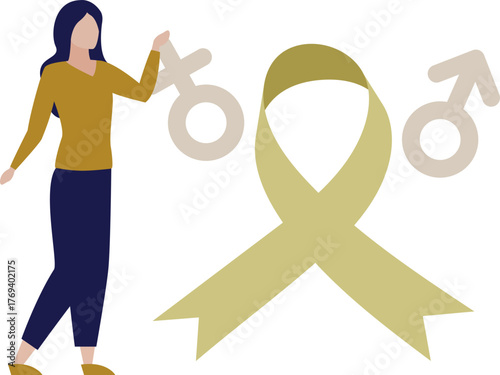 The woman is explaining  gender awareness