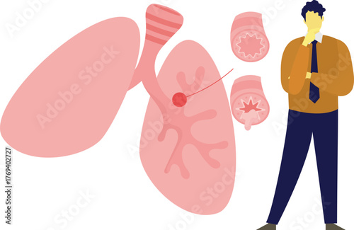 Doctor is thinking about asthma disease