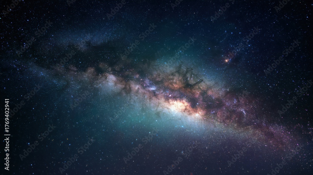 Fototapeta premium Milky way galaxy in space starry night