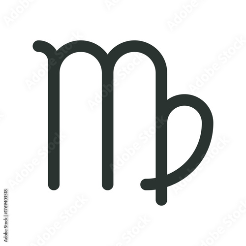 Virgo zodiac sign. Virgo vector astrological symbol with editable stroke
