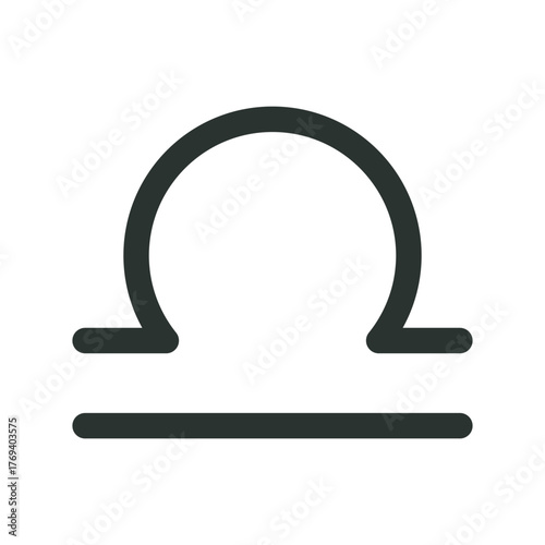 Libra zodiac sign. Libra vector astrological symbol with editable stroke