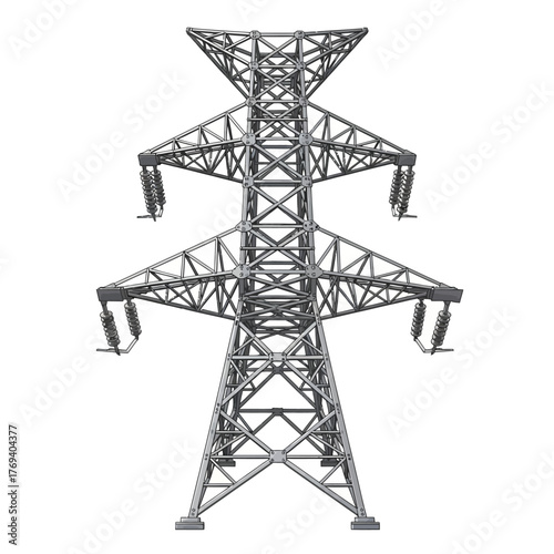 Detailed Electric Power Transmission Lattice Structure
