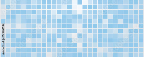 Ceramic blue pastel seamless tile pattern, bathroom and pool tile, tile background, ceramic tile wall, blue pastel background 3d render illustration