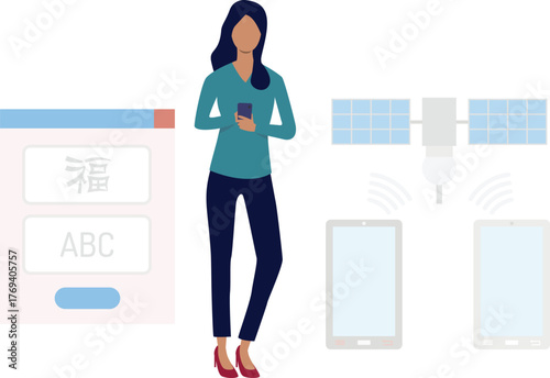 The girl is showing computer programming language