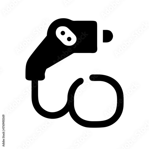 Black electric vehicle charging connector